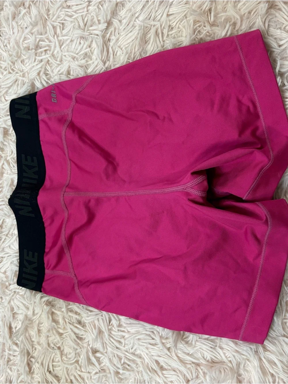 Nike Women’s Magenta Performance Bike Shorts with Black Waistband
